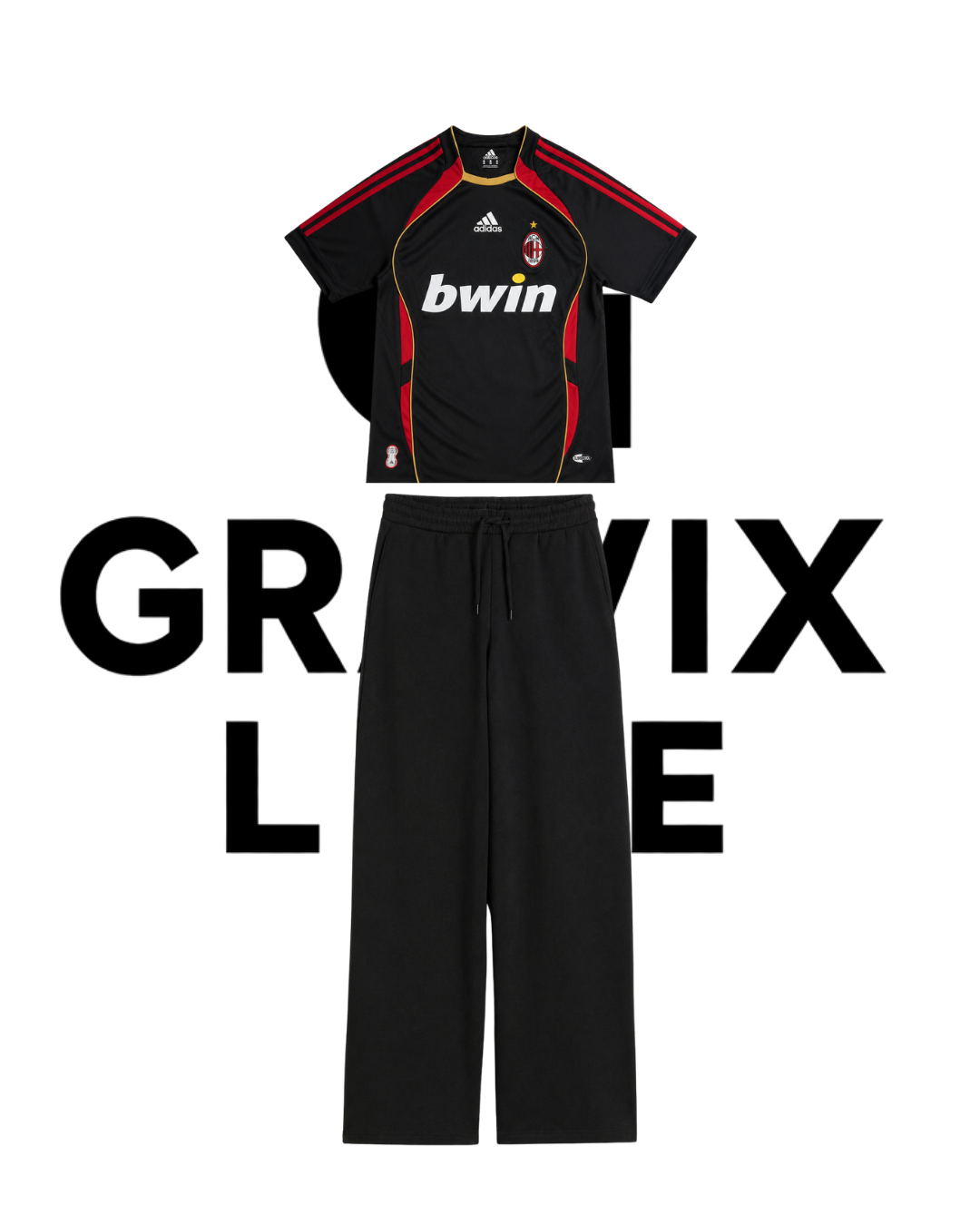Milan 2008 Black Jersey & Joggers Set