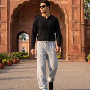 Henley-Joggers-Set-Black-Grey