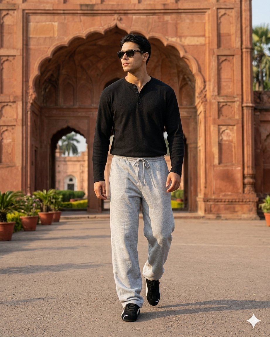 Henley-Joggers-Set-Black-Grey